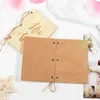 Fournitures de fête 2 pièces livre de vœux son et ses livrets de mariage papier Kraft brun créatif pour Journal cadeau de fiançailles