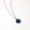 Цепи Элегантное качество Серебро 925 Ювелирные изделия Классическое круглое ожерелье из кианита S925 Цепь для женщин