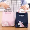 Ny söt Carto Unicorn Lunch Bag Kids Women Thermal Cooler Bag Isolated Waterproof Tote Carry Picnic Bento Pouch E3dy#