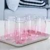 Wine Glasses Solid Colored Whiskey Beer Glass Breakfast Milk Coffee Cup Gradient Nordic Explosion-Proof Tea Mug Heat-Resistant Home Cups Set