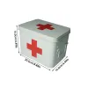 Survival Survival Medicine Storage Box Portable Handle Firstaid Kit Metal First Aid Box Kit With Large Space Waterproof DustResistant