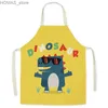 Cartone animato per grembiuli Little Dinosaur A Gposaio a prova di olio Apron