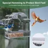 Other Bird Supplies BMBY-Window Feeders For Outside Clear Window Feeder With 3 Strong Adhesive Sheets Transparent Acrylic House