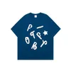 Masowa marka Pure Cotton T-shirt dla mężczyzn i kobiet seks Para Letnia Letter Letter Pianka Printowanie krótkiego rękawa