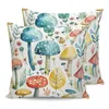 Pillow Case Abstract Mushroom Plant Leaf Waterproof Pillowcase Home Sofa Office Throw Car Cushion Cover Decor