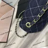 Mode Damen Tasche Chan Umhängetasche Neue Denim Clamshell-Stil Damen Diagonal Cross Single Schultertasche Luxuskette vielseitige Umhängetasche