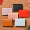 korean Style Solid Color Multi Pouch Card Bag Thin Wallet Coin Purse Snap Butt Card Holder Simple Pu Bag C98C#