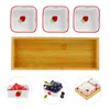 Set di stoviglie set di piatti di frutta giapponese piastrette snack vasso