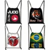 Art martial Judo / Muay Thai / Karaté / Jujitsu Sac à cordon Garçons Filles Sac à dos Hommes Sac de voyage Femmes Sacs de rangement Enfants Bookbag E8BF #