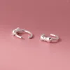 Studörhängen Toyoosky S925 Sterling Silver Girl Heart Smooth Bow Ear Clip Small Ins Style Utsökt smyckemode