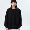 Sweats à capuche pour hommes 300g Hommes manches régulières surdimensionnés Sweatshirts High Street Casual Col rond Hip Hop Coton plus épais Printemps Plus Taille Tops