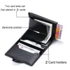 カスタムカードホルダーの男性財布RFIDブラック炭水化物繊維レザー男性向けのミニマリストの財布ギフト