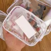 Sac de maquillage en PVC transparent étanché