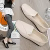 Scarpe casual Calzature estive da donna Mocassini piatti per donna 2024 Mocassini Punta quadrata Appartamenti bianchi Ultima scarpa Tendenza stile coreano