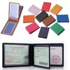 Solid Color Pu Leather Driver License Passport Holder Cover för dokument Busin Kreditkortshållare Mappa Travelplånbok Fodral X5RT#