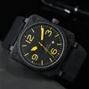 Top Brand Luxury mens watches Rubber Strap Band Quartz Bell Multifunction Business Stainless Steel Case for Men Ross Square Watchs mechanical watches high quality