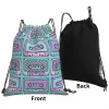 vintage Cassette Tape Backpacks Fi Portable Drawstring Bags Drawstring Bundle Pocket Sundries Bag Book Bags For Man Woman Y3QD#