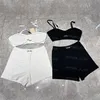 Designer dames beha shorts ondergoed set letters sexy push up sportieve lingere luxe boksers set zwemtop zwembad feest strand badkleding witte zwart badpakken