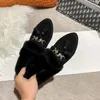 Casual Schuhe Frühling Warm Split Leder frauen Bequeme Spitze Zehen Mokassins Keile Heels Quaste Weiblichen Faulenzer 3 Farben