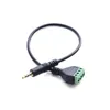 Video AV Balun 3.5mm 4 Pole Stereo Male To AV Screw Terminal Stereo Jack 3.5 mm Male 4 Pin Terminal Block Plug Connector 30cm