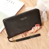 Forever Young Wallet Женщины Lg PU Стандартные кошельки Новый Ретро Женский Гладкий кошелек на молнии Женская сумка на запястье Карманы для карт 53HG #