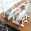 Stoccaggio da cucina Scolapiatti in plastica Forniture Scolapiatti Ripiano rimovibile Piatto Coperchio Gadget per la casa