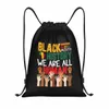 black History Mth 247365 We Are All Human Drawstring Bags Gym Bag Hot Lightweight u1f0#