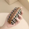 pu Leather Lg Style Wallet Printing Car Key Bag Square Change Purse Coin Purse Handbag Houndstooth Zipper Purse Outdoor q61o#