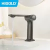 Bathroom Sink Faucets HIGOLD Faucet And Cold Water Thermostatic Dark Grey Memory Control On Bathtub