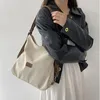 Canvas handväska för kvinnors nya högkapacitet minimalistisk college stil ryggsäck, fina och mångsidiga avslappnade axelväska x8ko#