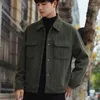 Kurtki męskie 2024 Spring Autumn Lapel Kurtka Koreańska moda trend odzież roboczy swobodny luźne aksamitne męskie wysokiej jakości freshing