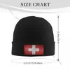 Berets Unisex Wintermütze Schweiz Flagge Vintage Warm Beanie Cap Lässig gestrickt