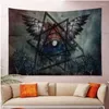 Tapisserier Masonic Illuminati Tryckt färgglad tapetvägg Hängande konst Science Fiction Room Home Decor