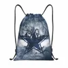 custom Cowboy Star Drawstring Bag for Training Yoga Backpacks Men Women Sports Gym Sackpack A42T#