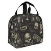 Heavy Metal Skull Lunchväskor Portable Isolated Oxford Cooler Bag Thermal Cold Food Picnic Lunch Box For Women Children 35ni#