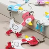 Kolczyki świąteczne świąteczne szalik kaczki akryl dla kobiet śmieszne kreskówki wysokie obcasy na kolczyku zwierzęce nowość biżuteria