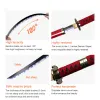 RORONOA ZORO KATANA ANIME Épée, Accesorios de Arma, en ENMA Purple Sandai Kitetsu Bamboo Blade, 104 cm