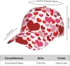 Cappellini da baseball Cappelli da camionista da spiaggia con cuori carini per donna Uomo Berretto da baseball snapback per San Valentino estivo