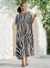 Fitshinling Pockets Cotton Beach Cover-Ups Swimwear Outfits For Women Robe Bohemian Vintage Oversized Long Dress Outing Vestidos