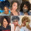 Pelucas 6 pulgadas Dreadlock Hair Topper Locs sintéticos trenzados media peluca corta Dreadlocs pelo peluquín pelucas Afro para mujeres y hombres negros