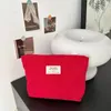 Cosmetic Bags Solid Color Corduroy Bag Women's Toiletries Skincare Storage Makeup Clutch Travel Make Up Kit Organzier