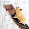 Other Bird Supplies UEETEK Pet Ladder Bridge Hamster Parrot Standing Hanging Wood Blending Climbing Swing Toys Chewing