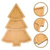 Пластины Рождественская елка с орехами деревянные закуски Decor