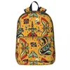 Sac à dos jaune Splash tatouage motif femme sacs à dos garçons filles Bookbag étanche enfants sacs d'école portabilité ordinateur portable sac à dos