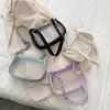 Sac à main en PVC Transparent pour femmes, sacs sous les bras décontractés pour dames, chaîne épaule fermeture éclair, petit sac à main de voyage de vacances