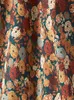 Gibsie Plus Boyut Vintage Çiçek Baskı Uzun Etek İlkbahar Yaz Tatil Boho Elastik Bel Aline Etekleri Kadın Dipler 240328