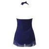 Costume da bagno da donna Tankini Costume da bagno a 2 pezzi Costume da bagno da donna Push Up Senza schienale Due copricostumi normali Costume da bagno con cinturino imbottito da spiaggia