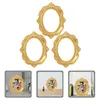 Frames 3 Pcs Po Frame Ornaments Picture Gold Decor Jewelry Small Resin Family Display