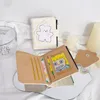 Pourse à sac à main femelle Pourse carton d'impression à fermeture éclair éclairage en cuir petit portefeuille de style coréen hasp pliable poches kawaii filles cadeau 69gd #