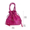 Dames Handtas Dames Bloemen Geborduurde Portemonnee Satchel Top Handvat Tote Winkeltas a3ZU #